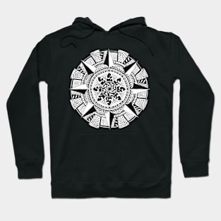 Black Ink Mandala 1 Hoodie